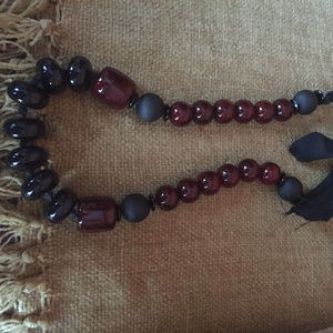 Black and Red Statement Necklace